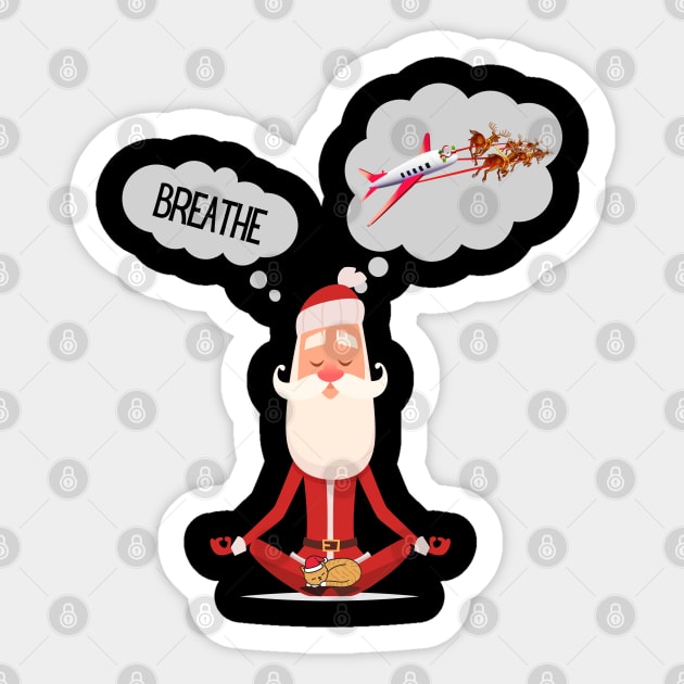 Funny Santa Wish For Christmas Sticker by Green Gecko Creative